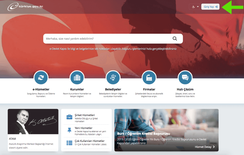 E-devlete nasıl girilir